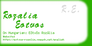 rozalia eotvos business card